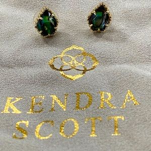 Kendra Scott Tessa Gold Stud Earrings in Abalone Shell